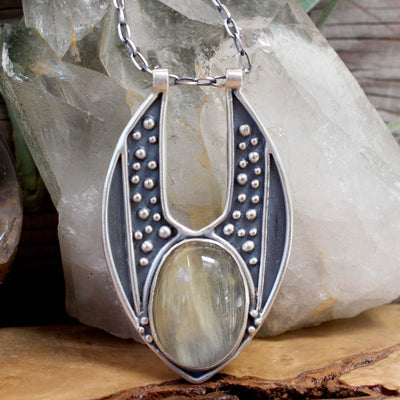 Auriga Necklace with Rutilated Quartz - Paxton Gate