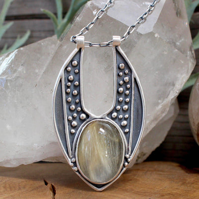 Auriga Necklace with Rutilated Quartz - Paxton Gate