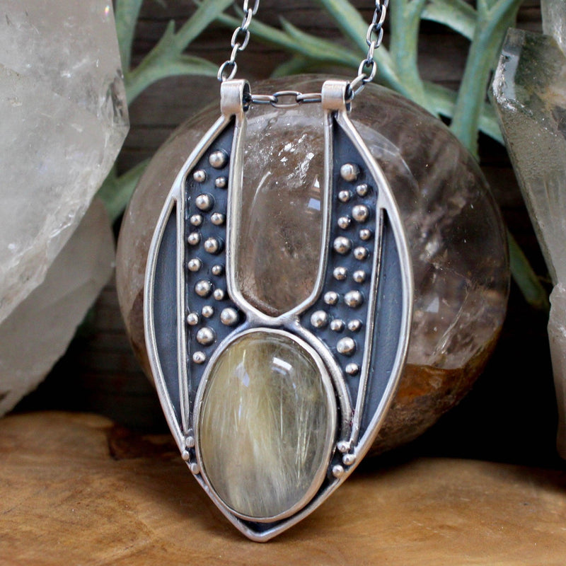 Auriga Necklace with Rutilated Quartz - Paxton Gate