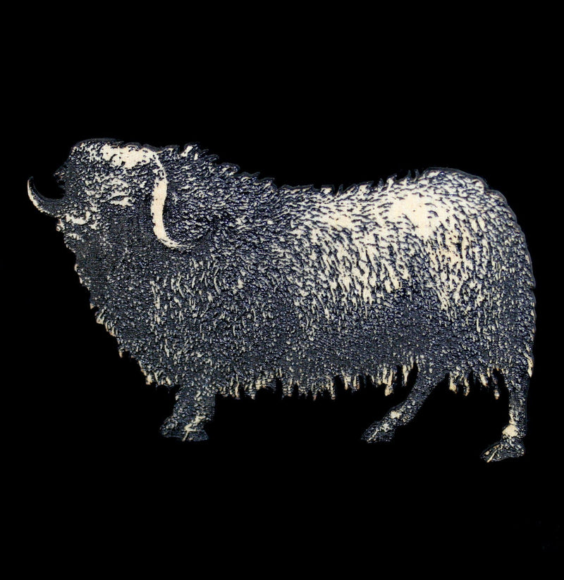 Birch Wood Musk Ox Magnet - Paxton Gate