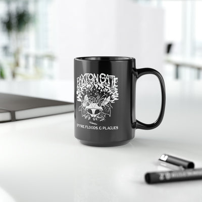 Black Fire, Floods and Plagues Mug By Megan Lees-Mug-Printify-PaxtonGate