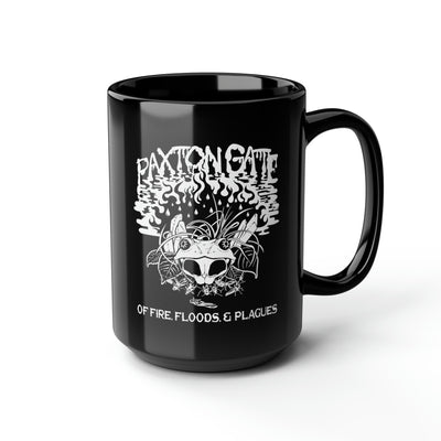 Black Fire, Floods and Plagues Mug By Megan Lees-Mug-Printify-PaxtonGate