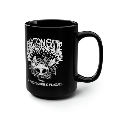 Black Fire, Floods and Plagues Mug By Megan Lees-Mug-Printify-PaxtonGate