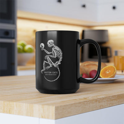 Black Skeletal Monkey Mug by Zoe Keller-Mug-Printify-PaxtonGate