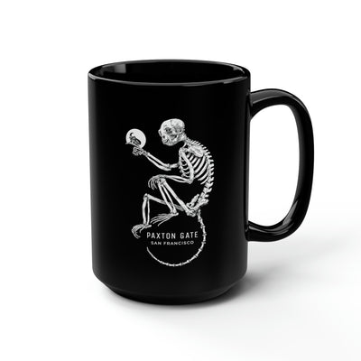 Black Skeletal Monkey Mug by Zoe Keller-Mug-Printify-PaxtonGate