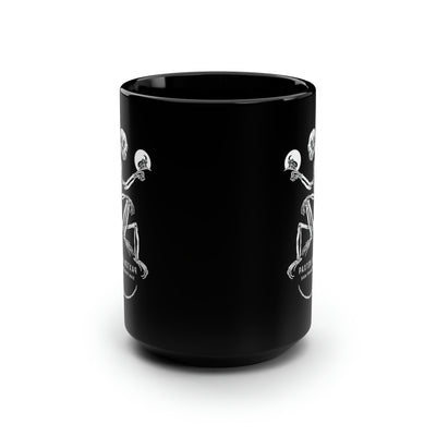 Black Skeletal Monkey Mug by Zoe Keller-Mug-Printify-PaxtonGate