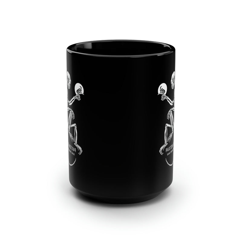 Black Skeletal Monkey Mug by Zoe Keller-Mug-Printify-PaxtonGate