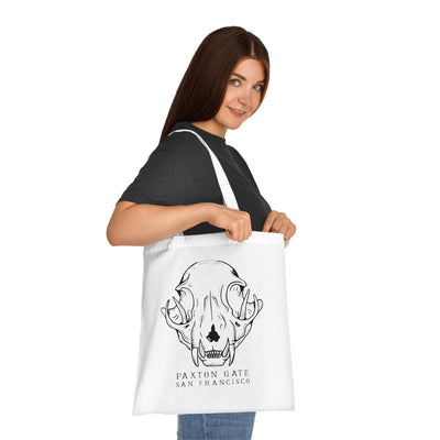 Cotton Bobcat Skull Tote-Bags-Printify-PaxtonGate