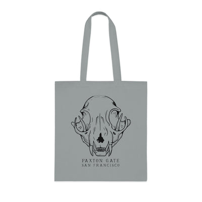 Cotton Bobcat Skull Tote-Bags-Printify-PaxtonGate