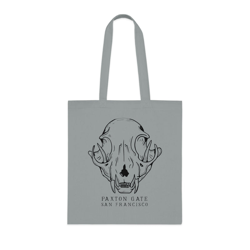 Cotton Bobcat Skull Tote-Bags-Printify-PaxtonGate