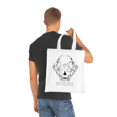 Cotton Bobcat Skull Tote-Bags-Printify-PaxtonGate