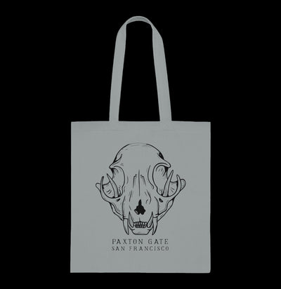 Cotton Bobcat Skull Tote-Bags-Printify-PaxtonGate