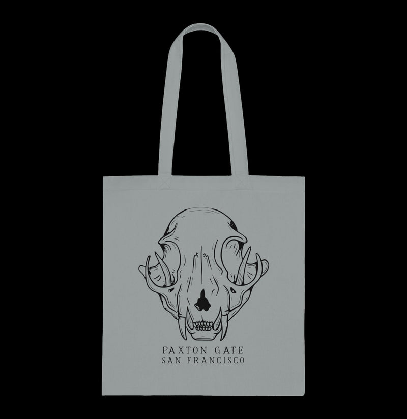 Cotton Bobcat Skull Tote-Bags-Printify-PaxtonGate