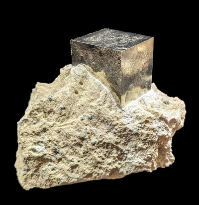 Large Pyrite Cube on Matrix Specimens-Minerals-Piritas de Navajun-PaxtonGate