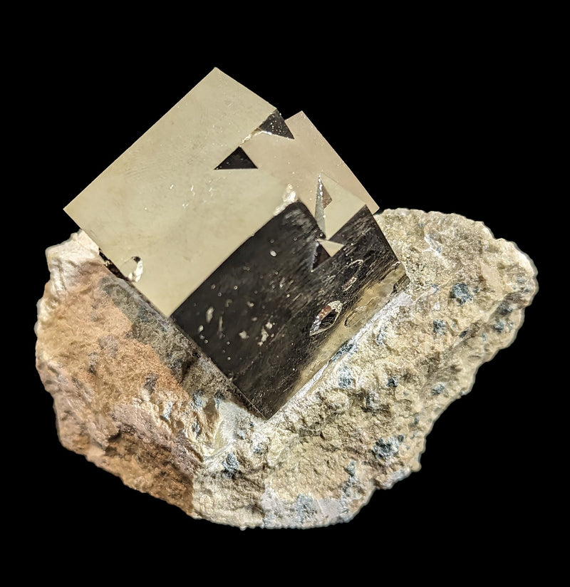 Large Pyrite Cube on Matrix Specimens-Minerals-Piritas de Navajun-PaxtonGate