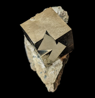 Large Pyrite Cube on Matrix Specimens-Minerals-Piritas de Navajun-PaxtonGate