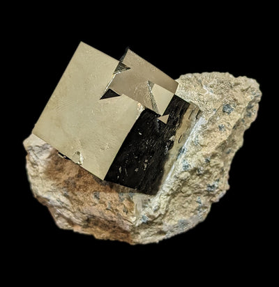 Large Pyrite Cube on Matrix Specimens-Minerals-Piritas de Navajun-PaxtonGate