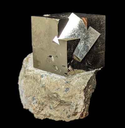 Large Pyrite Cube on Matrix Specimens-Minerals-Piritas de Navajun-PaxtonGate