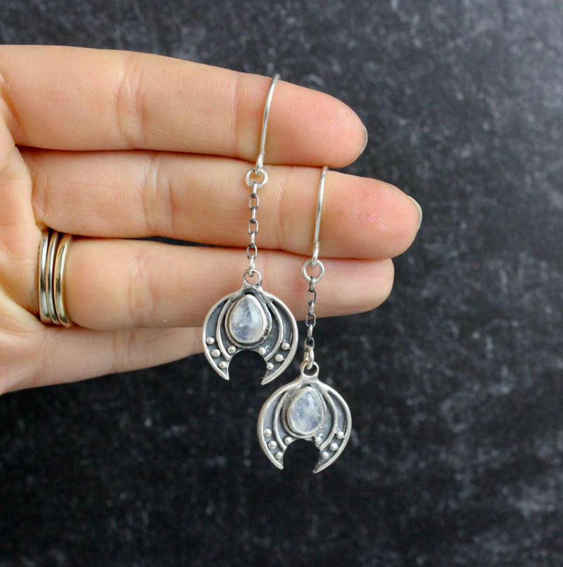 Moon Dangle Earrings - Paxton Gate