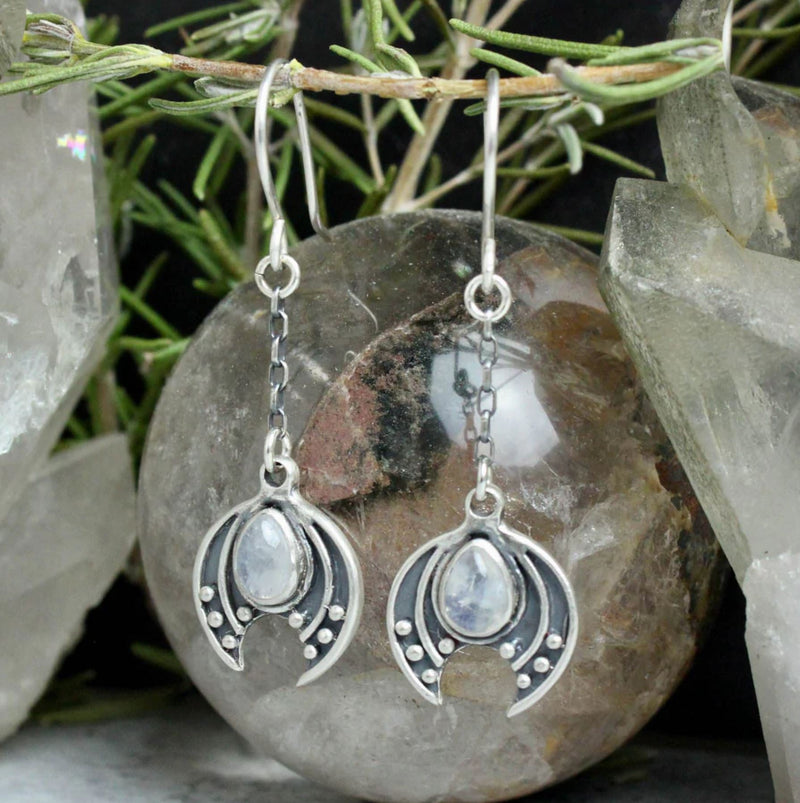 Moon Dangle Earrings - Paxton Gate