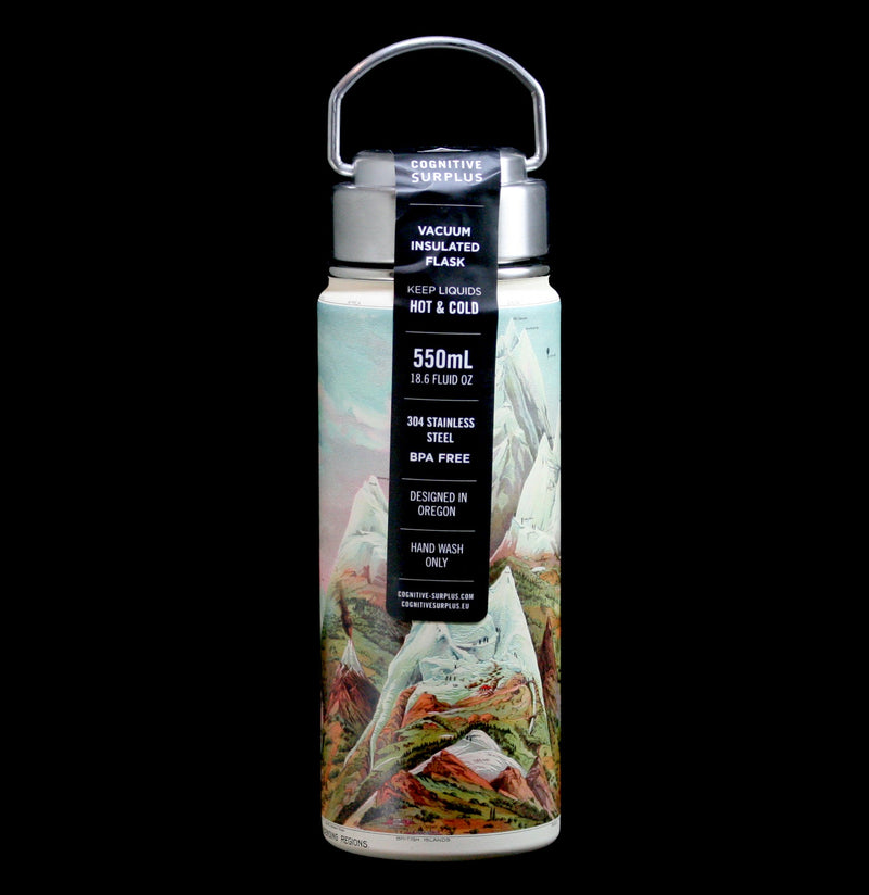 Mountain Regions Stainless Steel Vacuum Flask - Paxton Gate