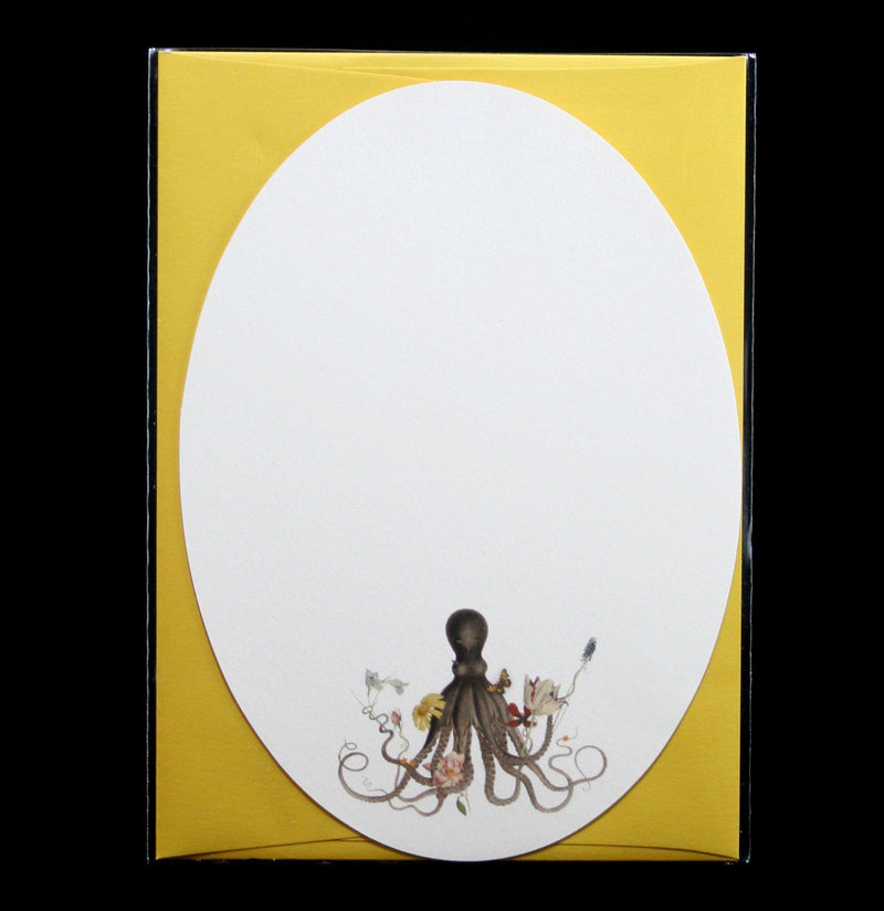 Octopus Flowers Oval Greeting Card - Paxton Gate