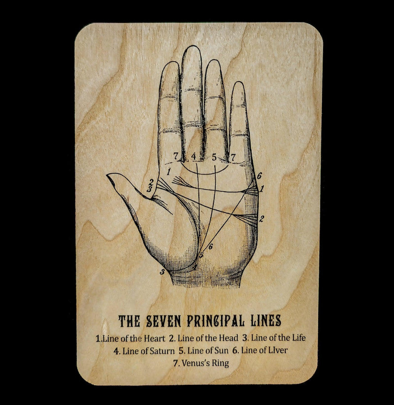 Palmistry Wooden Postcard-Cards-Spitfire Girl-PaxtonGate