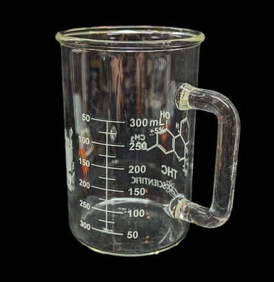 THC chemical structure Beaker Mug-Mug-American Scientific-PaxtonGate