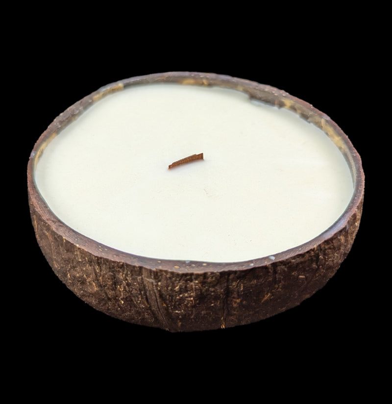 Handmade Candle in a Coconut Shell-Candles-VIE-PaxtonGate