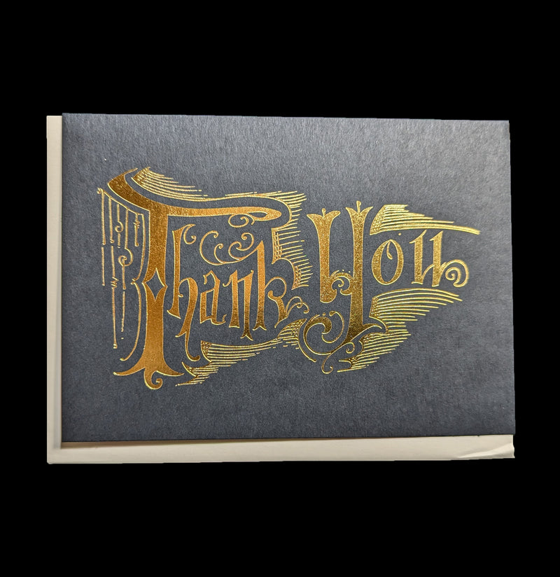 Gold Foil Thank You Card-Cards-Spitfire Girl-PaxtonGate