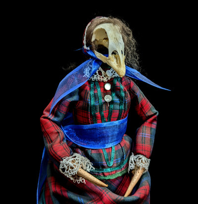 Plaid Victorian Frontier Doll-Assemblage-Monique Motil-PaxtonGate