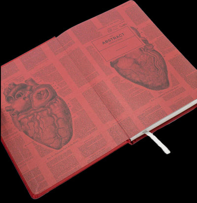 A5 Hardcover Notebook: Heart Crimson Red Dotted Line-Notebooks-Cognitive Surplus-PaxtonGate