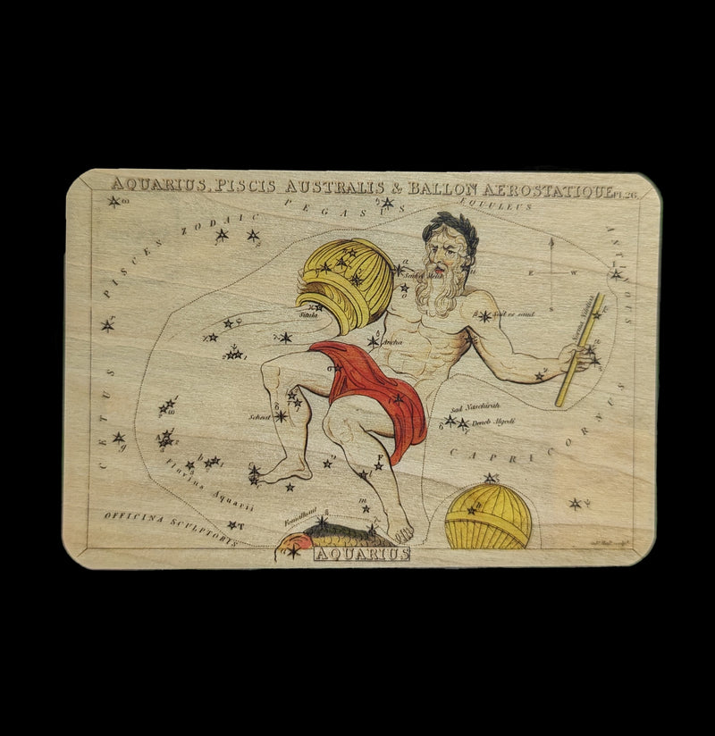 Astrology Wooden Postcard-Cards-Spitfire Girl-PaxtonGate