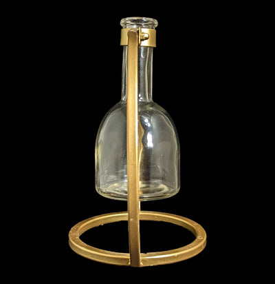 Capstone Brass Bud Vase-Vases-Foreside Home & Garden-PaxtonGate