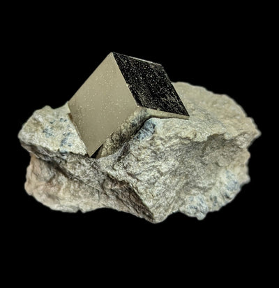 Pyrite Cube in Matrix-Minerals-Piritas de Navajun-PaxtonGate