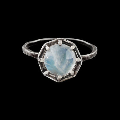 Rainbow Moonstone Octagon Ring - Paxton Gate