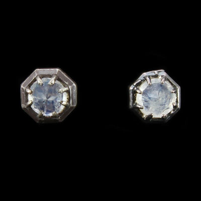 Rainbow Moonstone Octagon Studs - Paxton Gate