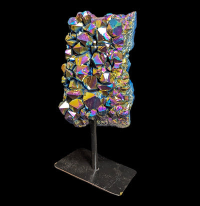 Rainbow Titanium Crystal Cluster Stand-Minerals-Driftstone Pueblo-PaxtonGate