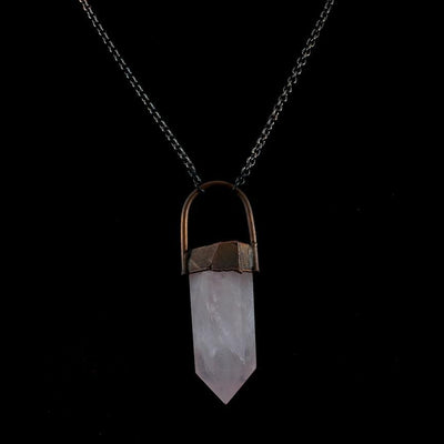 Large Rose Quartz Necklace - Paxton Gate