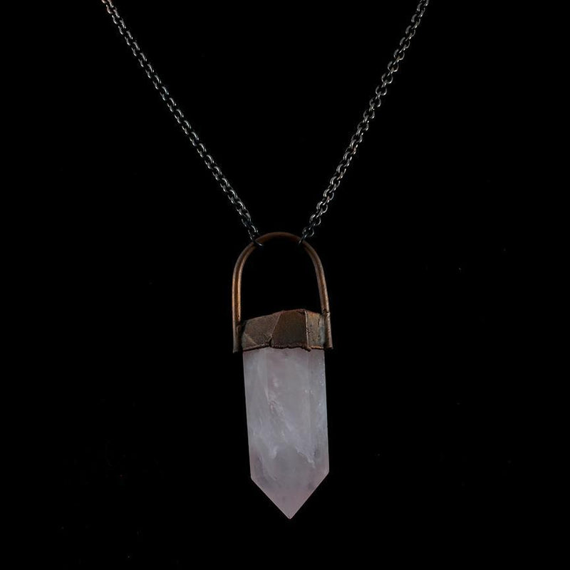 Large Rose Quartz Necklace - Paxton Gate