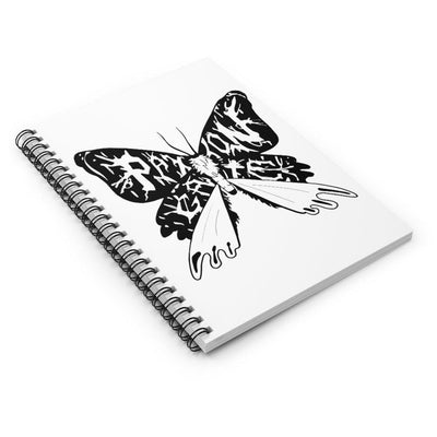 Ruled Line Moth Spiral Notebook - Paxton Gate