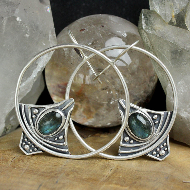 Sela Earrings With Labradorite - Paxton Gate