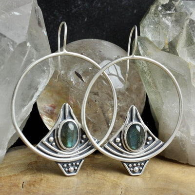 Sela Earrings With Labradorite - Paxton Gate