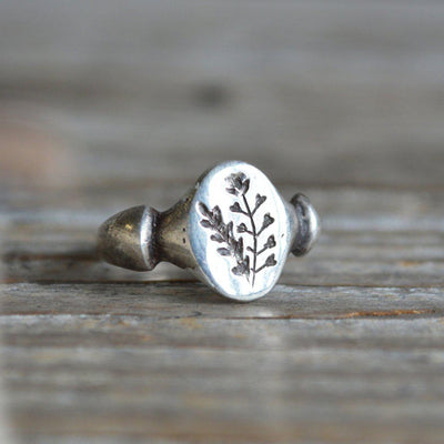 Silver Shepherd's Purse Botanical Ring - Paxton Gate