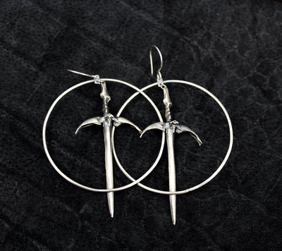 Sorcerer sword Hoop Earrings - Paxton Gate