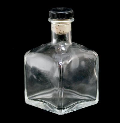 Square Glass Bottle with T Top Cork-Jars & Bottles-Specialty Bottle-PaxtonGate