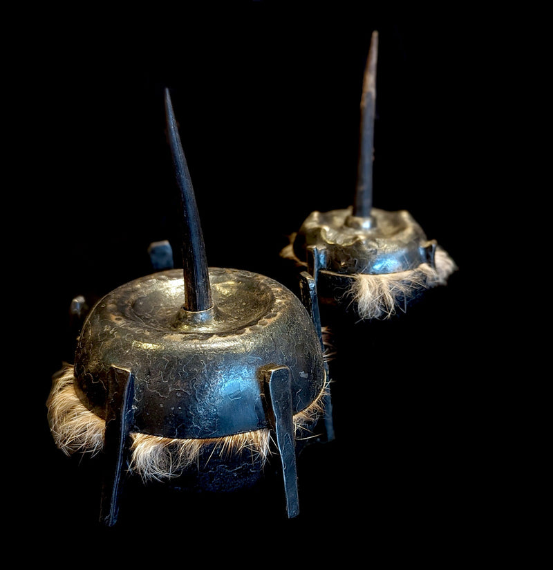 Steel and Horn Animal Offering Vessel-Jars & Bottles-Liz Judkins-PaxtonGate