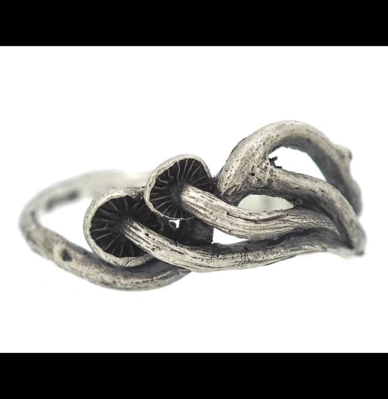 Sterling Silver Mushroom Wave Ring-Rings-THEETH-PaxtonGate