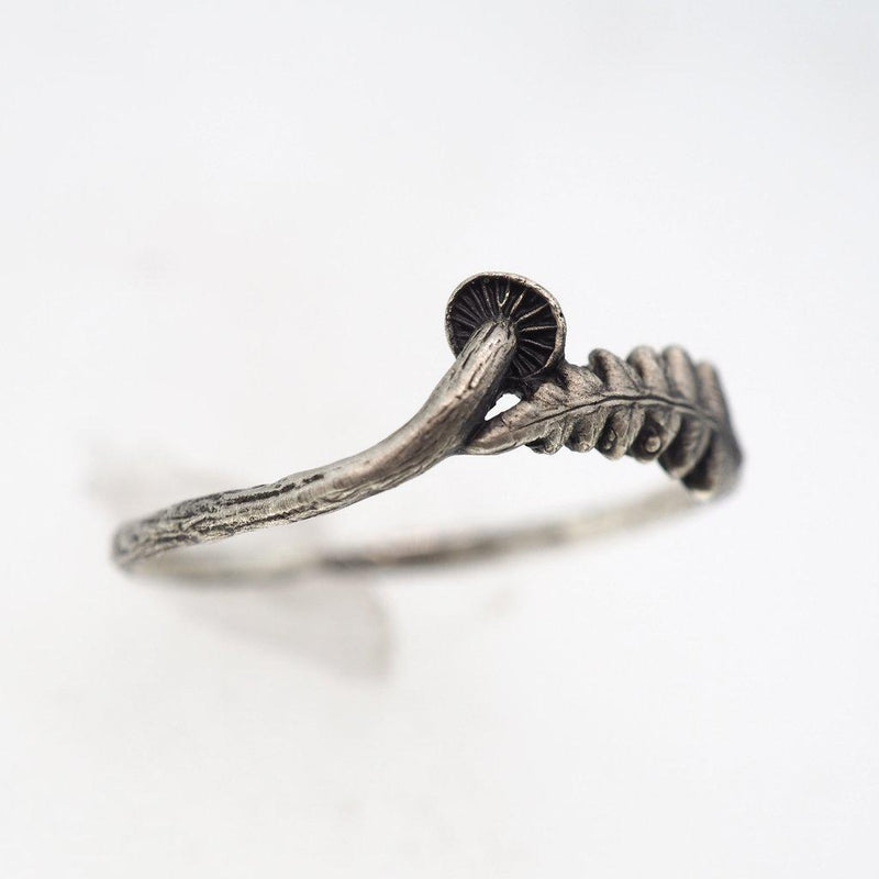 Tiny Fern and Mushroom Ring-Rings-THEETH-PaxtonGate