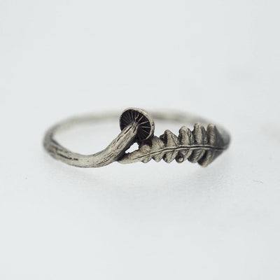 Tiny Fern and Mushroom Ring-Rings-THEETH-PaxtonGate